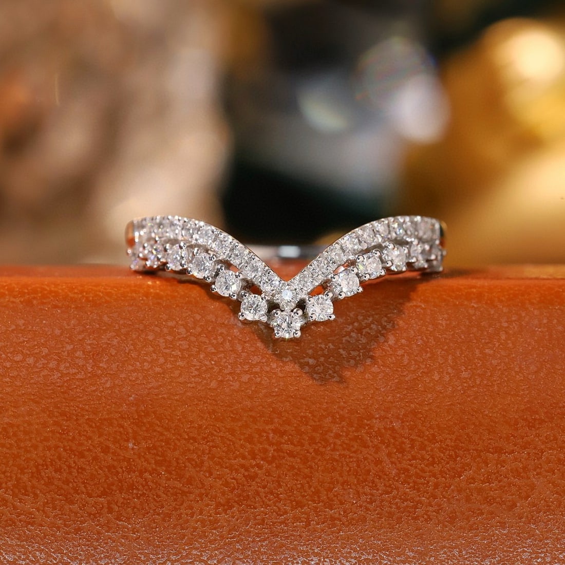 14K GOLD 0.38 CT NATURAL H DIAMOND RING (1 of 8)