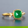 14K GOLD 1.02 CTW NATURAL EMERALD & DIAMOND RING
