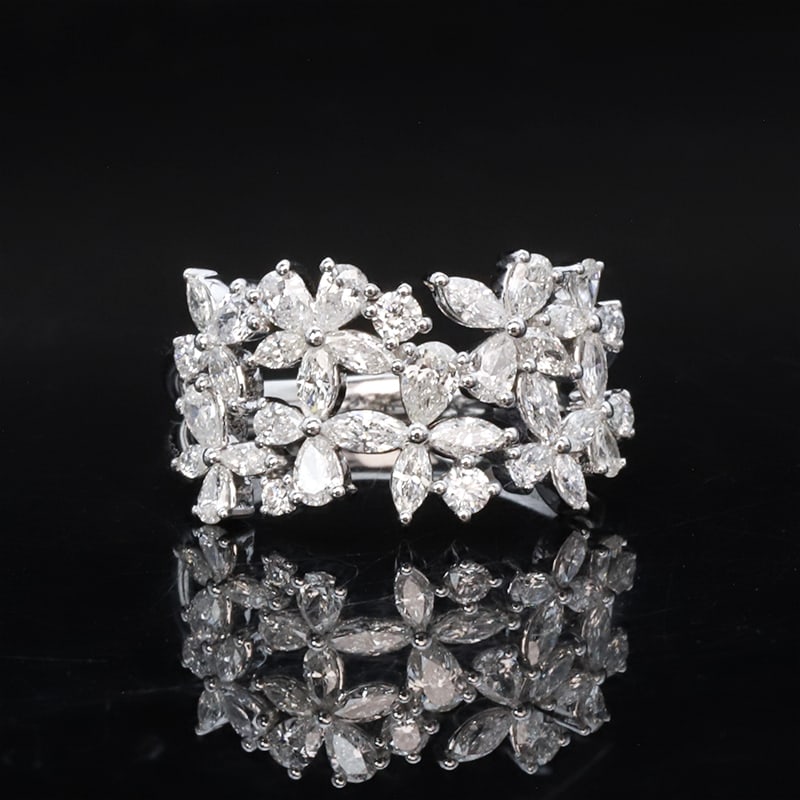 14K GOLD 1.3 CT NATURAL H DIAMOND RING (1 of 5)