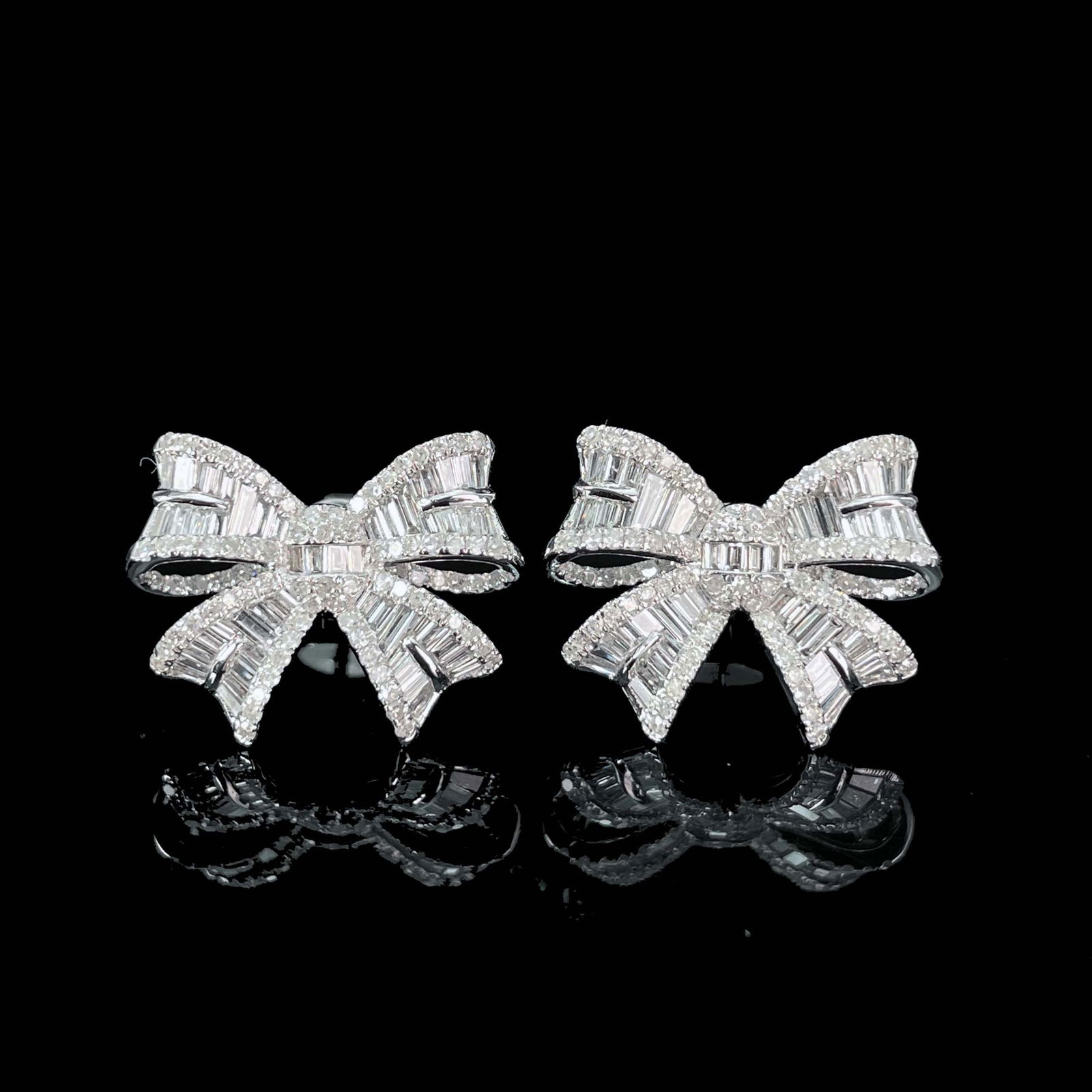 14K GOLD 1.02 CT NATURAL H DIAMOND EARRINGS (1 of 6)