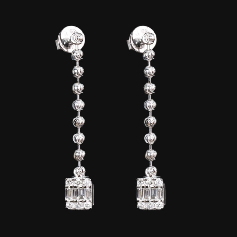 14k Gold 0.2 Ct Natural H Diamond Earrings (1 of 5)