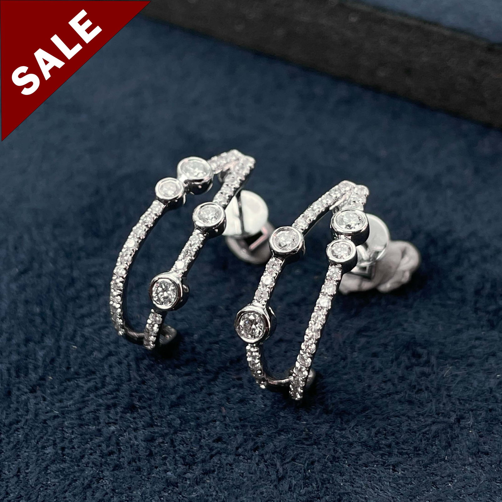 14k Gold 0.34 Ct Natural H Diamond Earrings: Ref:230794004 // gold content:14k gold // main gemstone:diamond // shape:round // carat weight:0. 34ct // clarity grade:vs-si // color:h // treatment:natural // cut grade:g // Condition: New Low Estim