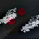 14k Gold 9.2 Ctw Natural Tourmaline & Diamond Earrings