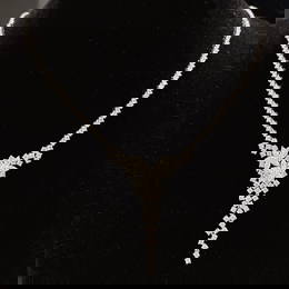 14k Gold 3.00 Ct Natural H Diamond Necklace