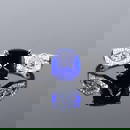 14k Gold 2.76 Ctw Natural Sapphire & Diamond & Solitaire Ring