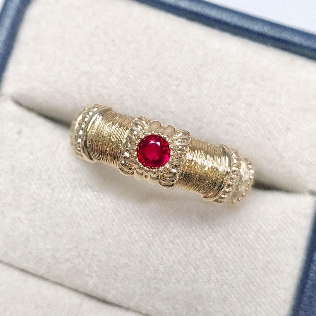 14k Gold 0.43 Ct Natural Ruby & Men¡¯s Ring (1 of 9)