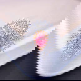 14k Gold 1.31 Ctw Natural Pink Diamond & Diamond Ring