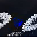14k Gold 3.79 Ctw Natural Sapphire & Diamond Ring/pendant
