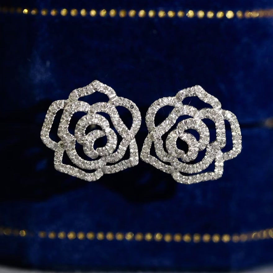 14k Gold 0.22 Ct Natural H Diamond Earrings (1 of 6)