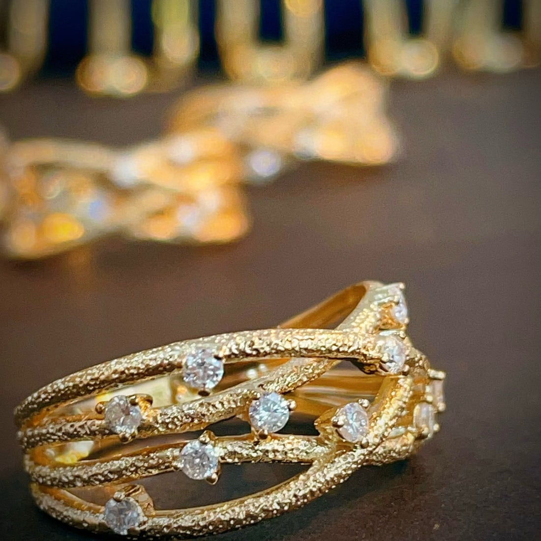 14k Gold 0.22 Ct Natural H Diamond Ring (1 of 5)