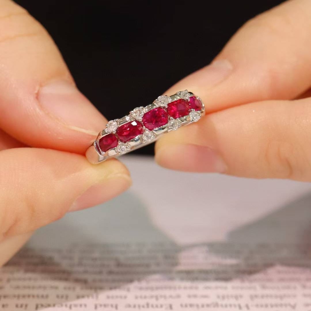 14k Gold 1.06 Ctw Natural Ruby & Diamond Ring (1 of 9)