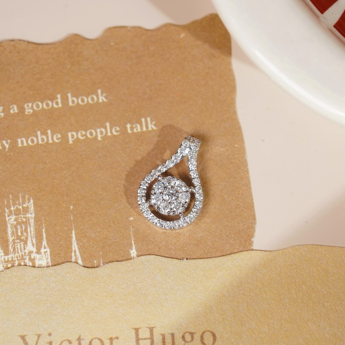 14k Gold 0.50 Ct Natural H Diamond Pendant( Without Chain ) (1 of 10)