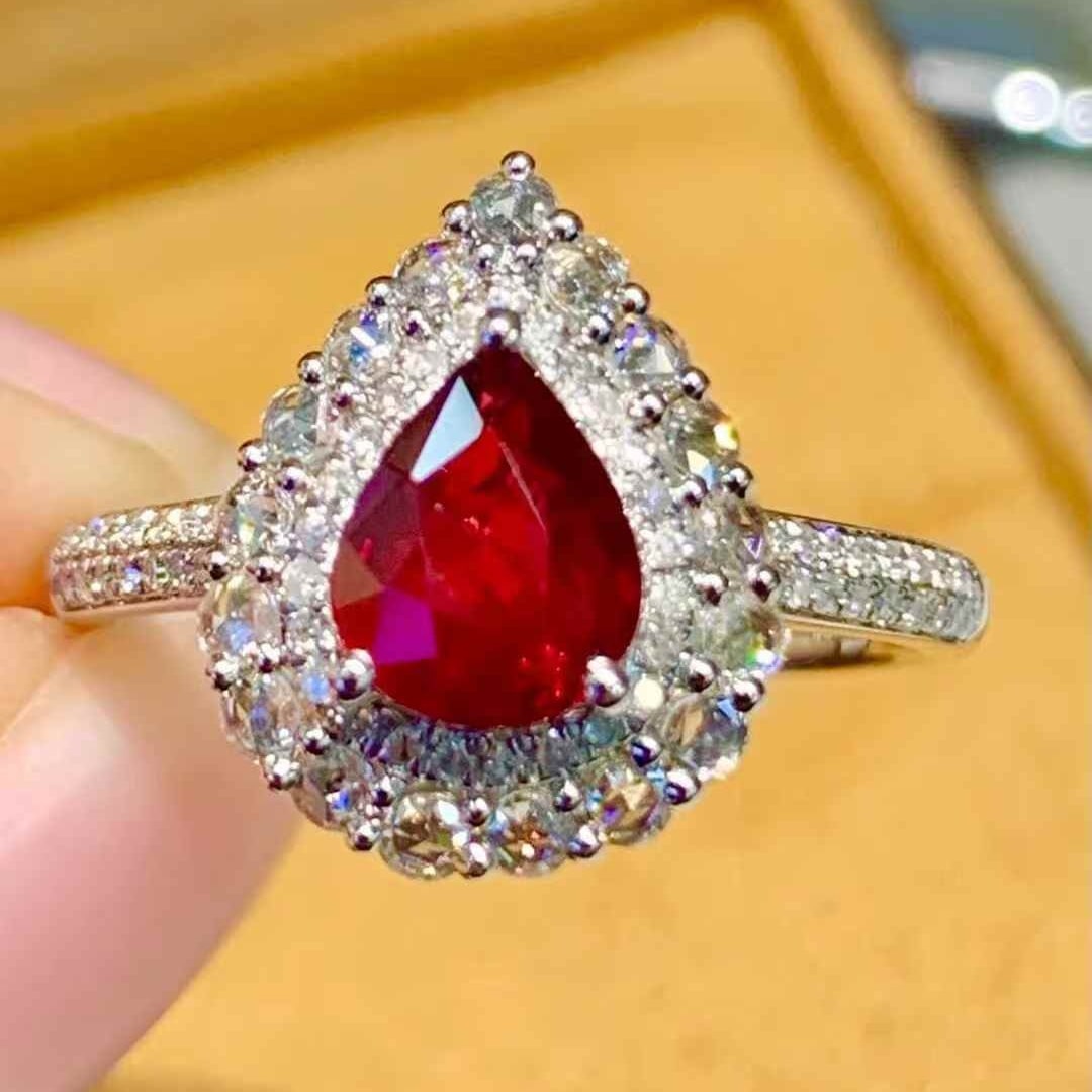 14k Gold 1.17 Ct Natural Ruby & Diamond Ring (1 of 7)