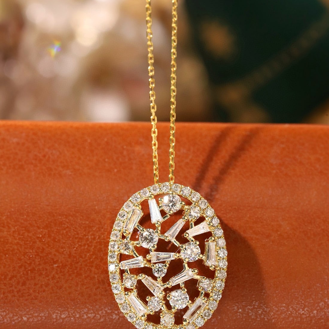 14k Gold 0.70 Ct Natural H Diamond Necklace (1 of 9)