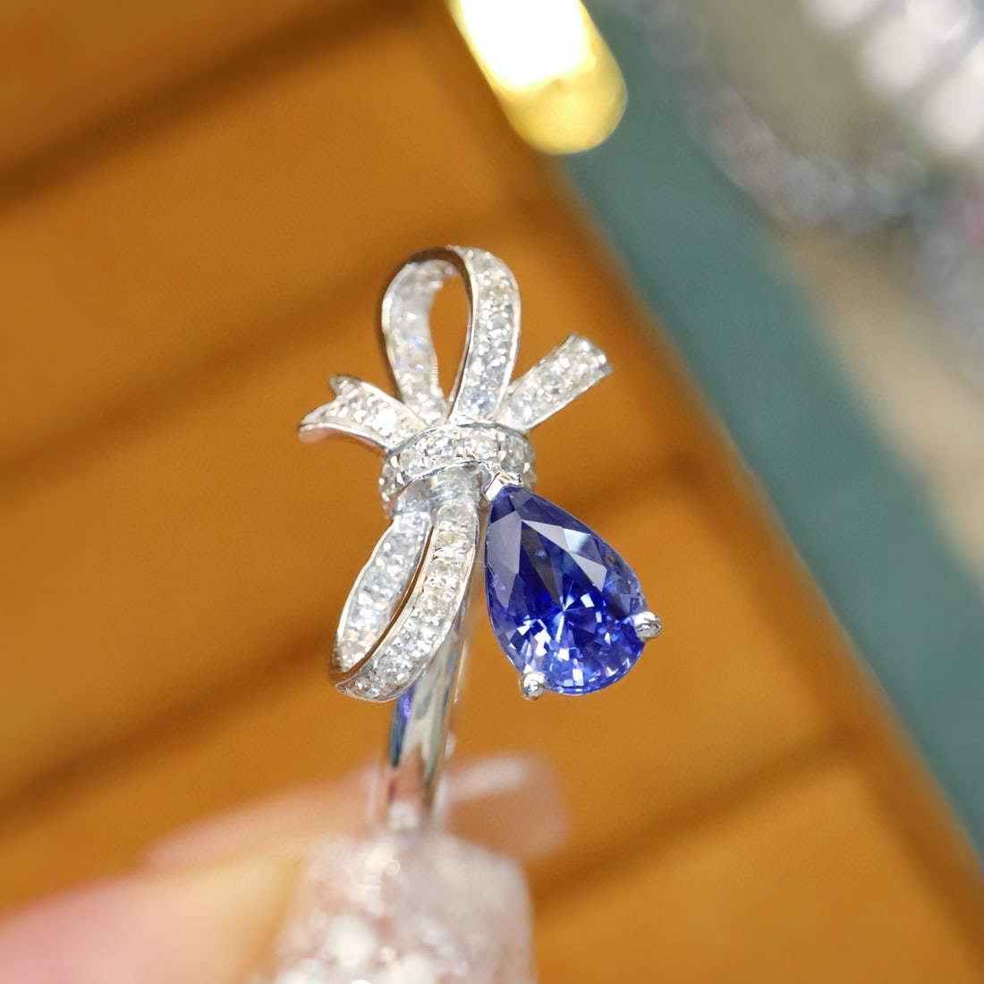 14k Gold 1.26 Ctw Natural Sapphire & Diamond Ring - 2