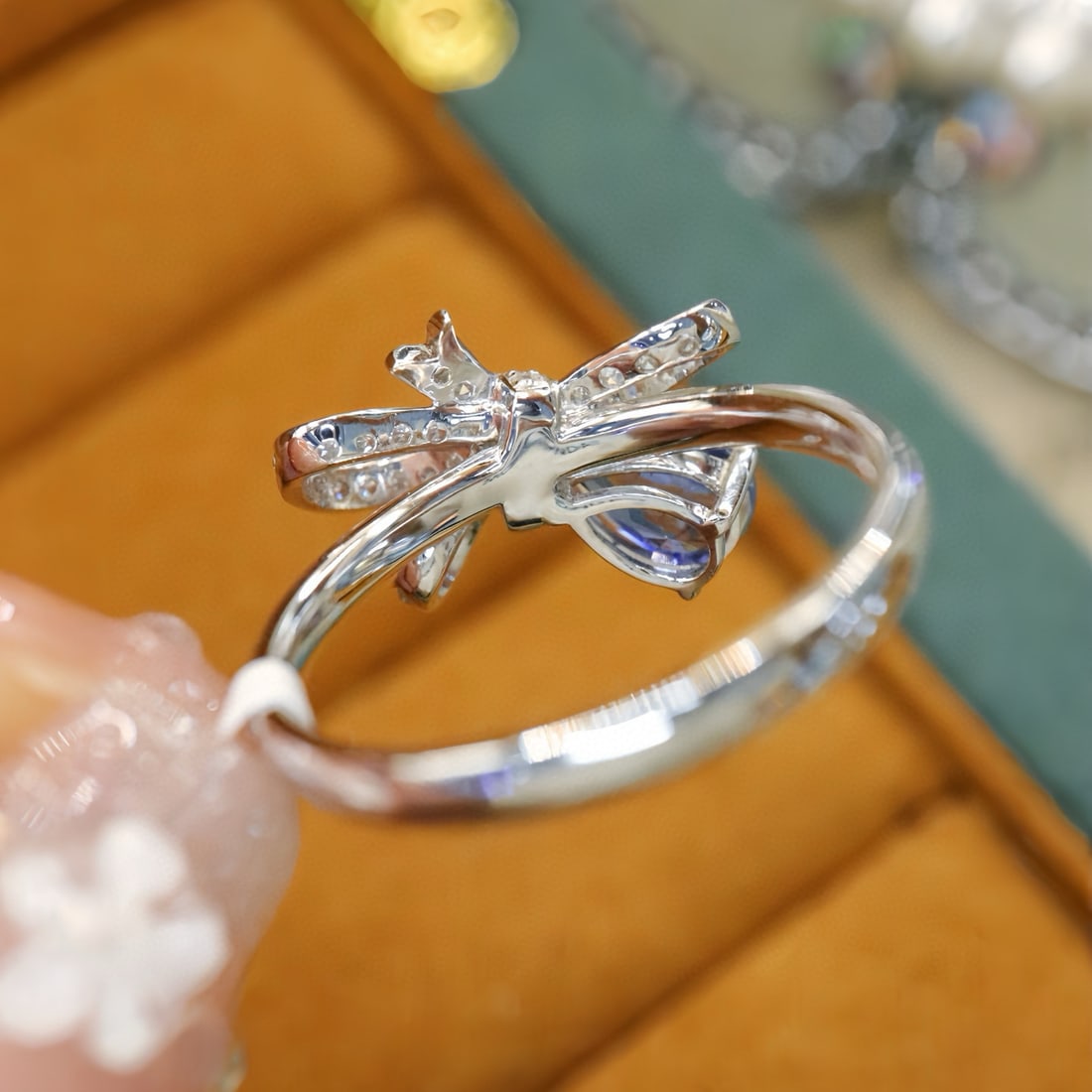 14k Gold 1.26 Ctw Natural Sapphire & Diamond Ring - 4