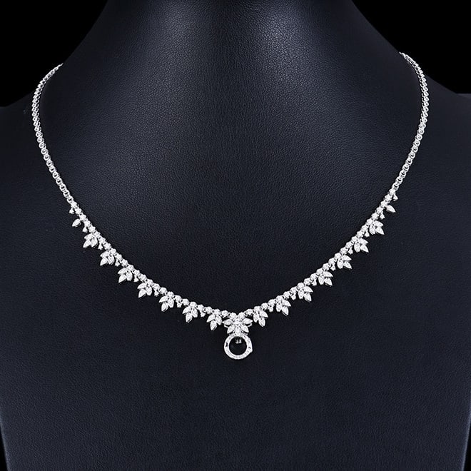 14k Gold 1.08 Ct Natural H Diamond Necklace (1 of 5)