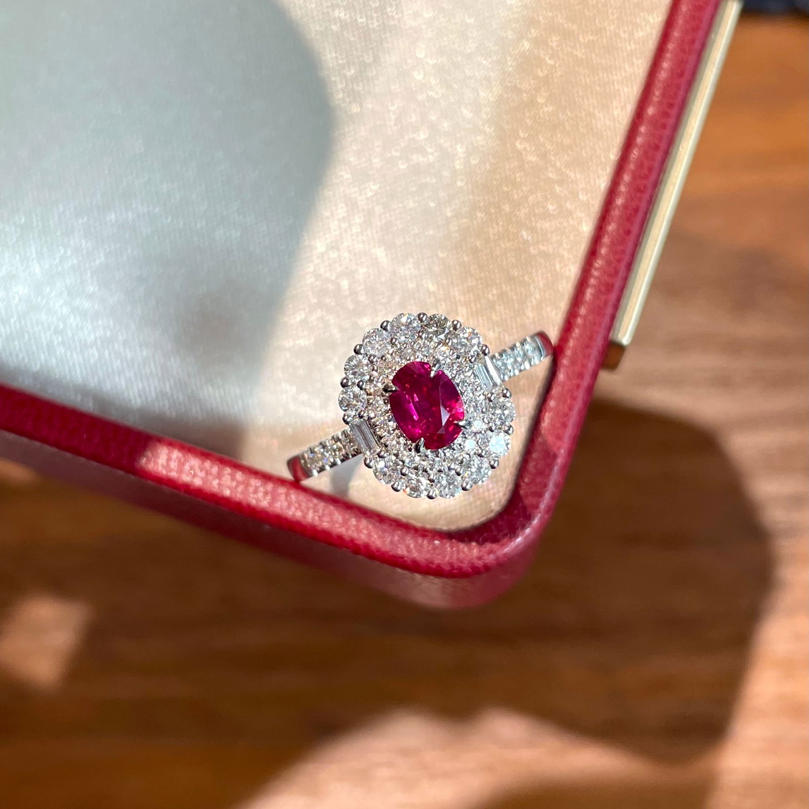 14K GOLD 0.6 CT NATURAL RUBY & DIAMOND RING/PENDANT( WITHOUT CHAIN ) (1 of 7)