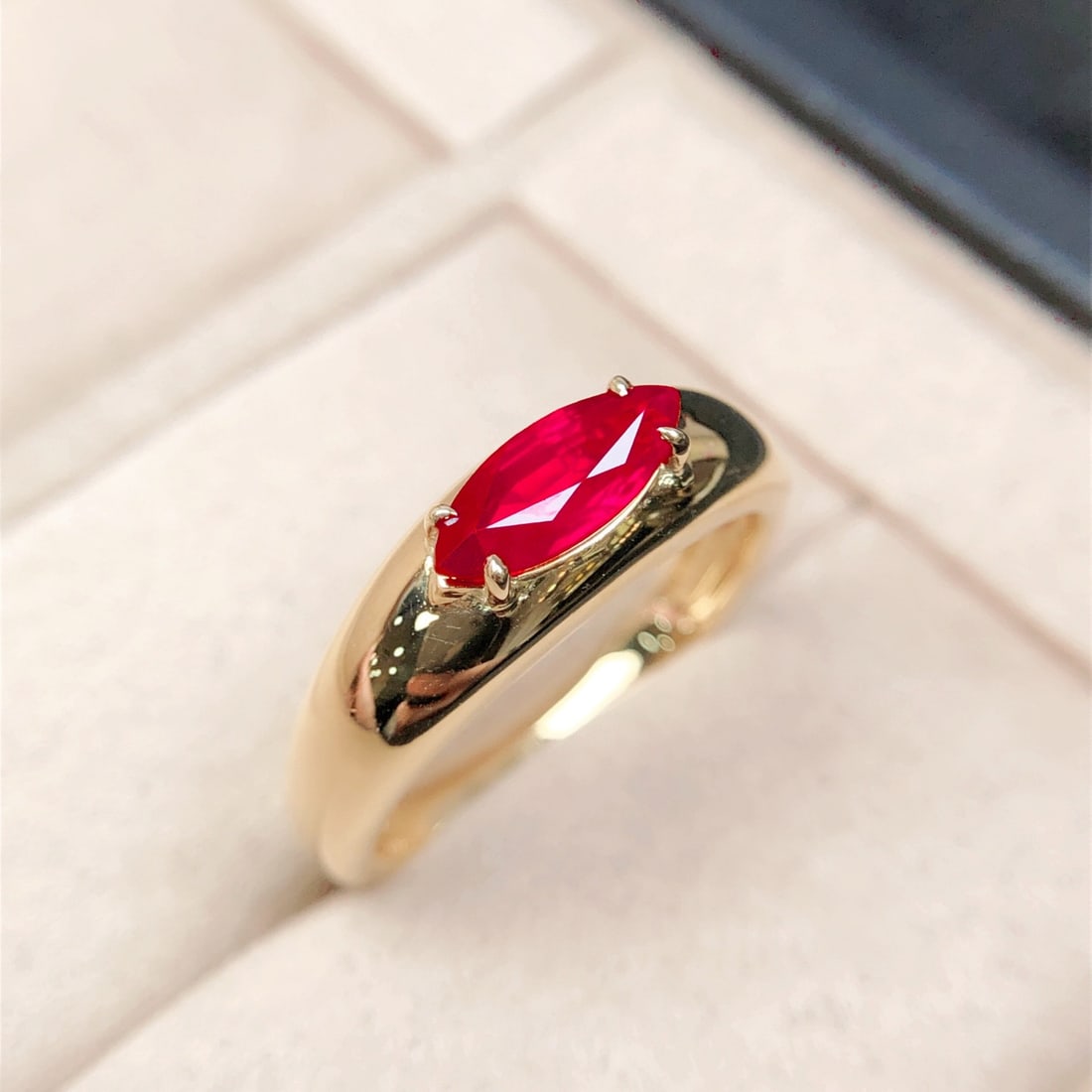 14K GOLD 1.01 CT NATURAL RUBY RING - 2