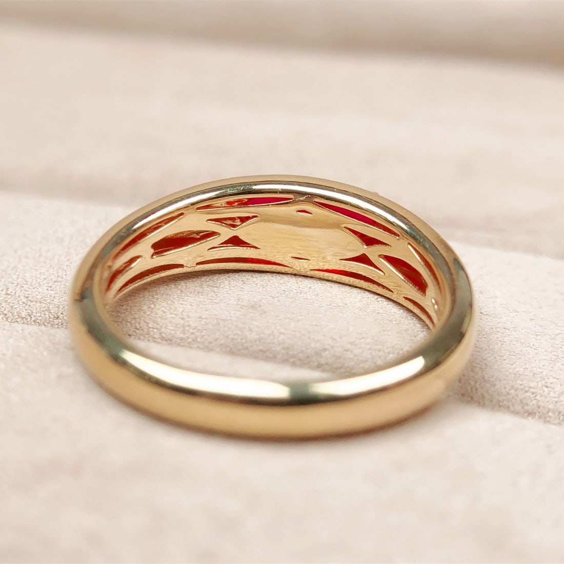 14K GOLD 1.01 CT NATURAL RUBY RING - 5