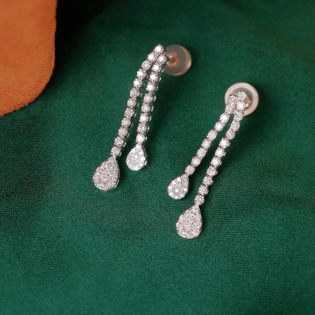 14K GOLD 0.70 CT NATURAL H DIAMOND EARRINGS (1 of 7)