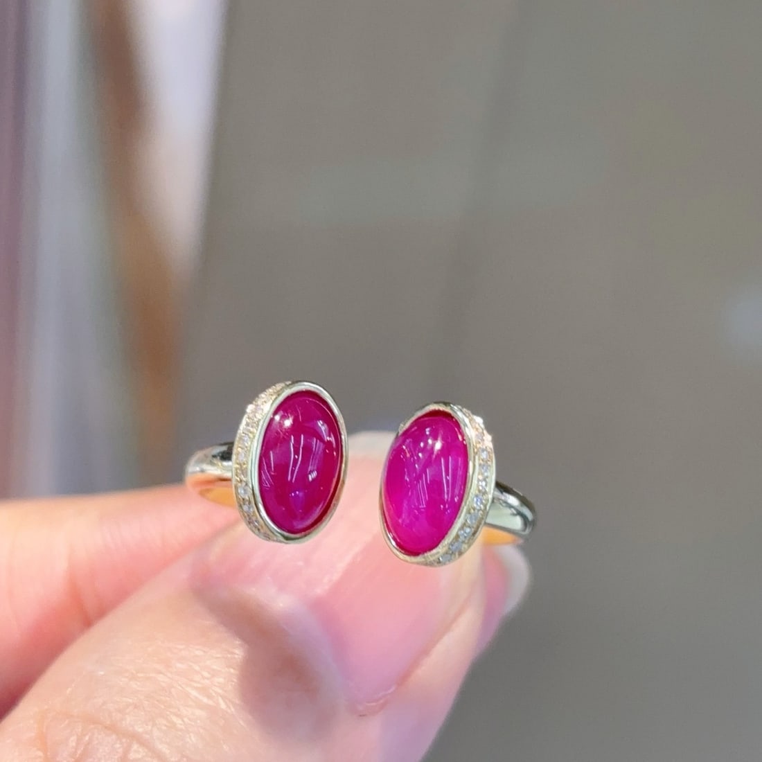 14K GOLD 2 CT NATURAL RUBY & DIAMOND RING (1 of 8)