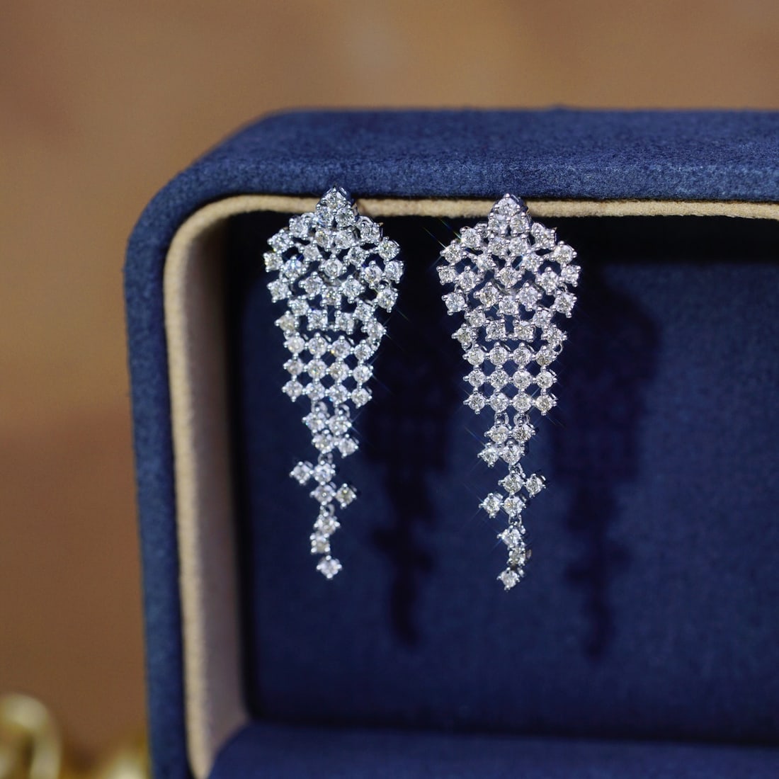 14k Gold 2.20 Ct Natural H Diamond Earrings (1 of 9)