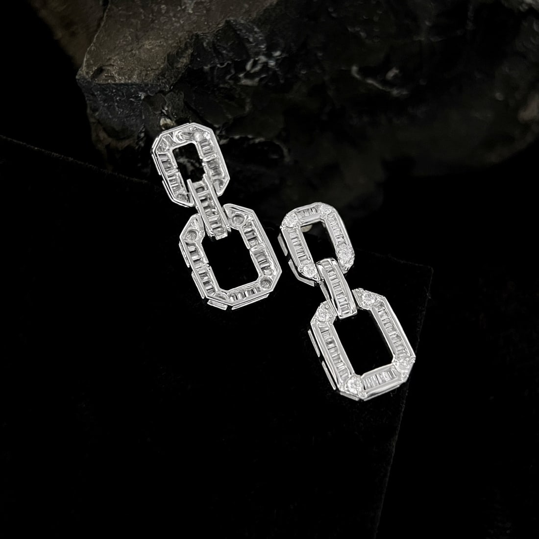 14k Gold 0.8 Ct Natural H Diamond Earrings - 2