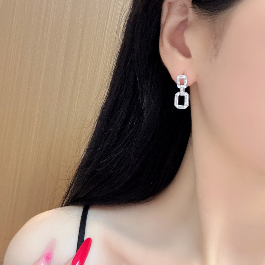 14k Gold 0.8 Ct Natural H Diamond Earrings - 5