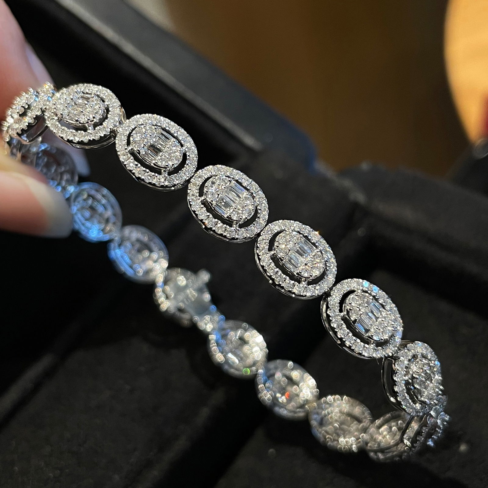 14k Gold 3.00 Ct Natural H Diamond Bracelet - 5