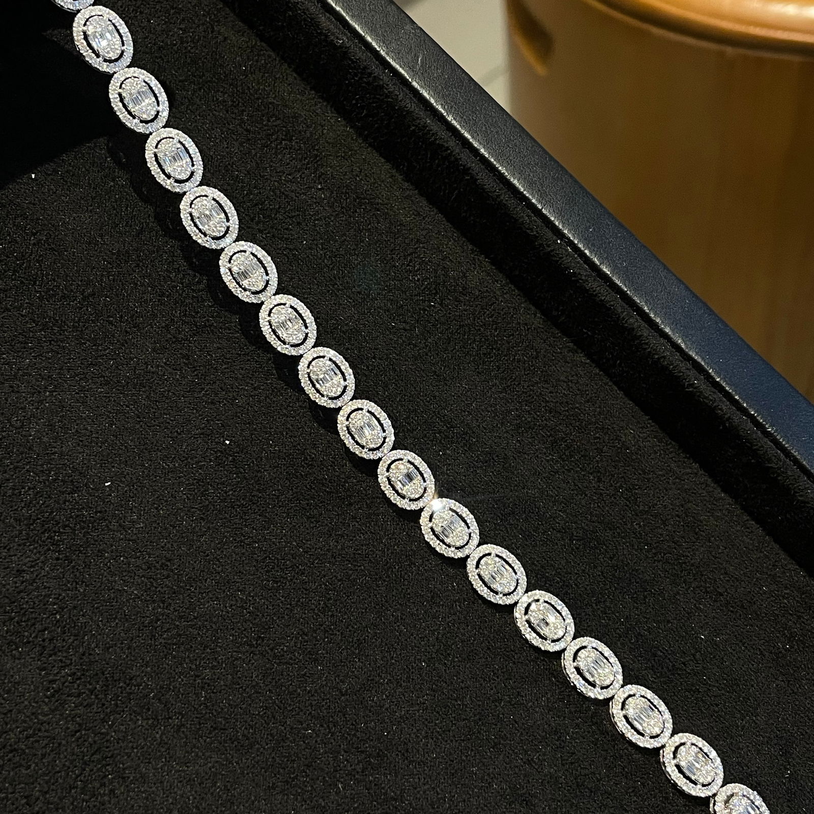 14k Gold 3.00 Ct Natural H Diamond Bracelet - 8