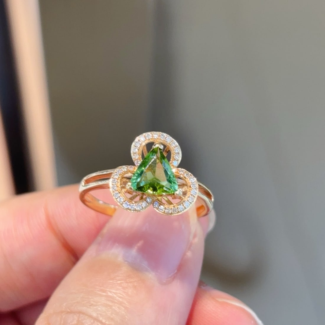 14k Gold 1.25 Ctw Natural Tourmaline & Diamond Ring - 5