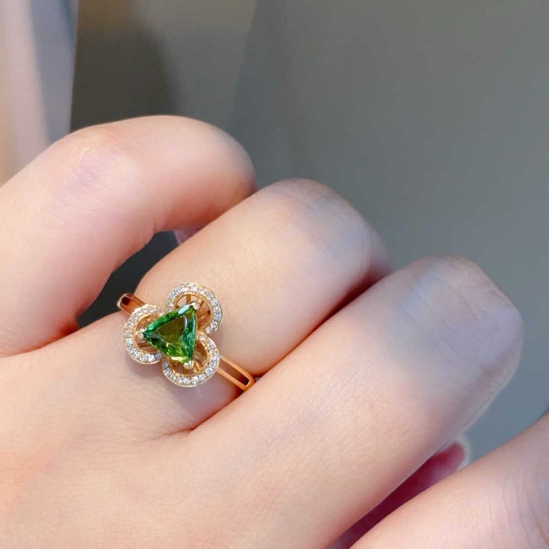 14k Gold 1.25 Ctw Natural Tourmaline & Diamond Ring - 6