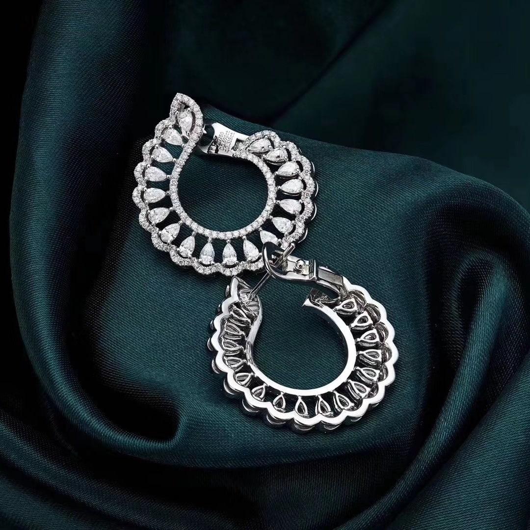 14k Gold 2.50 Ctw Natural H Diamond Earrings - 3