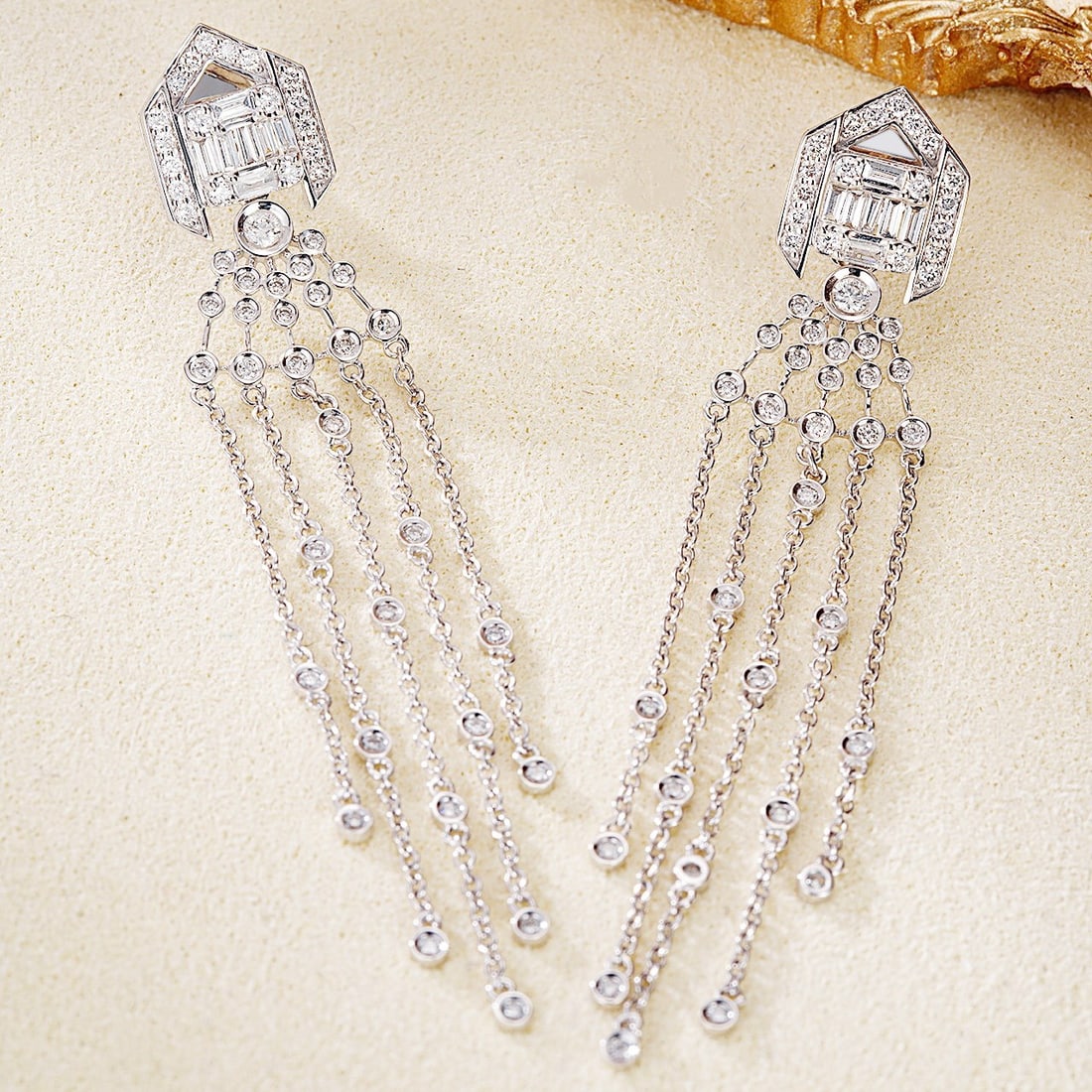 14k Gold 0.96 Ctw Natural H Diamond Earrings - 2