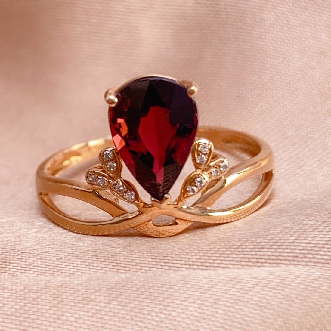 14k Gold 1.55 Ct Natural Tourmaline & Diamond Ring - 2