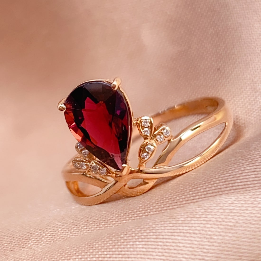 14k Gold 1.55 Ct Natural Tourmaline & Diamond Ring - 3