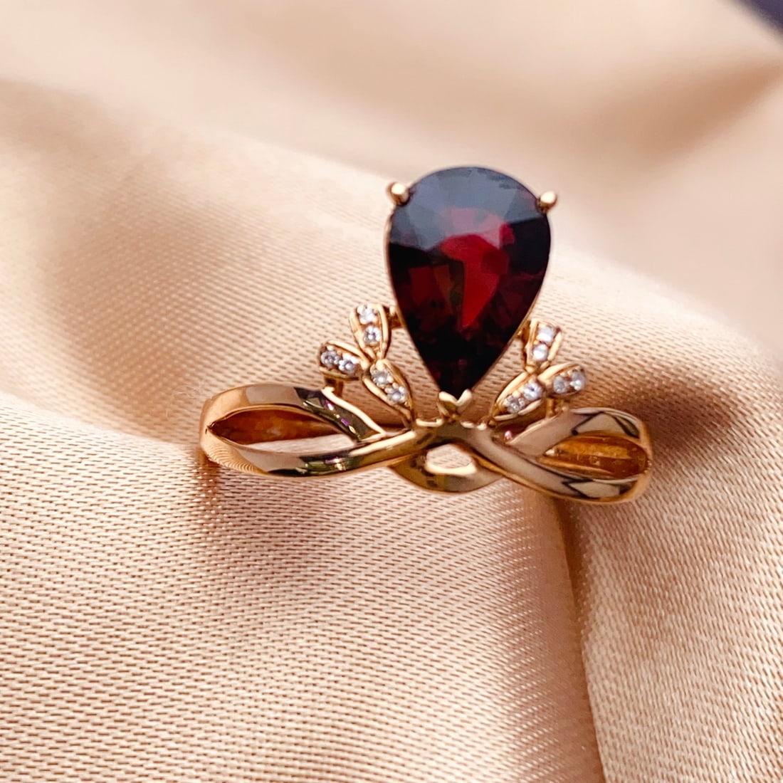 14k Gold 1.55 Ct Natural Tourmaline & Diamond Ring - 5