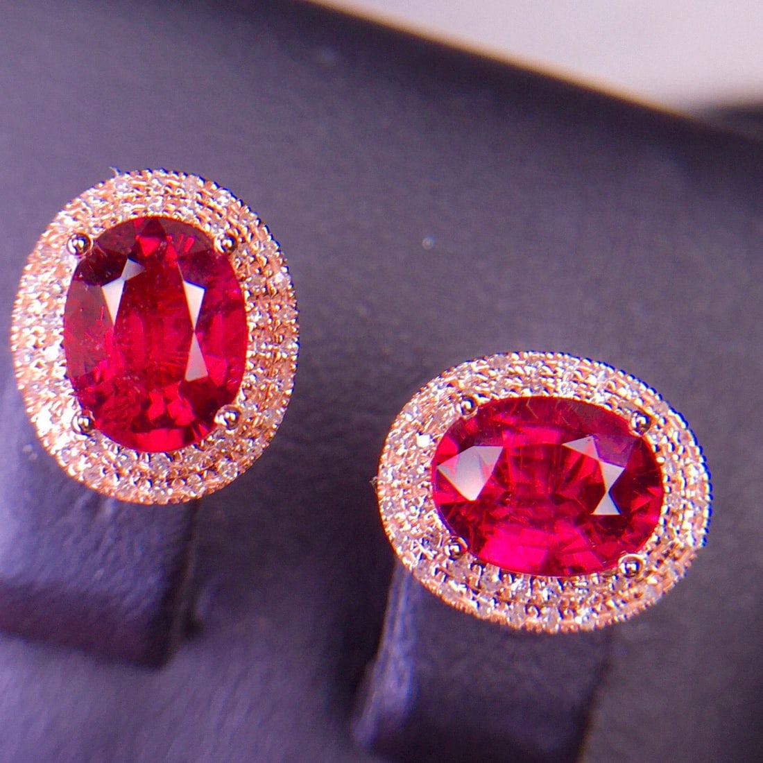 14k Gold 2.6 Ct Natural Tourmaline & Diamond Earrings - 5