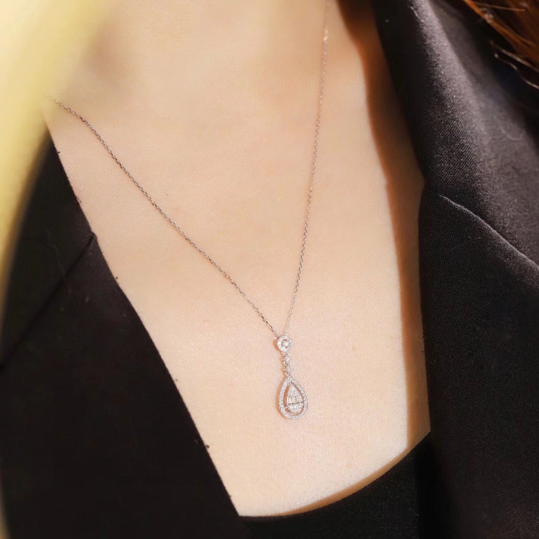 14k Gold 0.25 Ct Natural H Diamond Pendant( Without Chain ) - 6