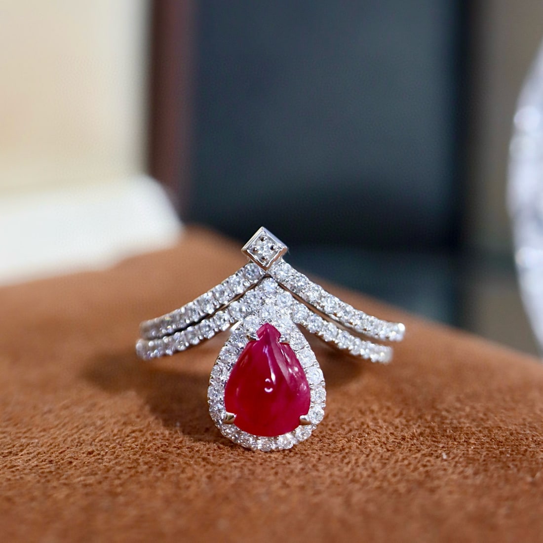 14k Gold 1.52 Ctw Natural Ruby & Diamond Ring - 6