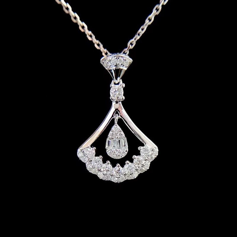 14k Gold 0.3 Ct Natural H Diamond Pendant( Without Chain ) (1 of 6)