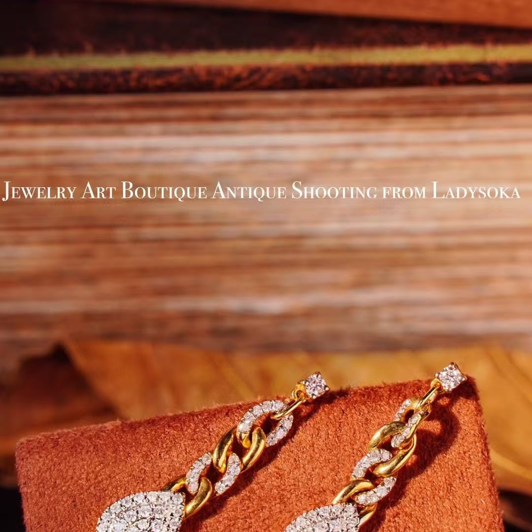 14k Gold 0.76 Ct Natural H Diamond Earrings - 5