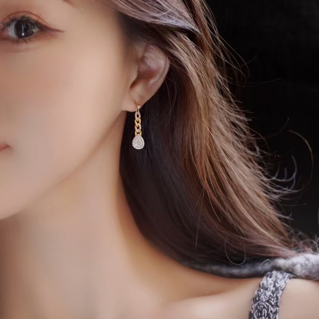 14k Gold 0.76 Ct Natural H Diamond Earrings - 6