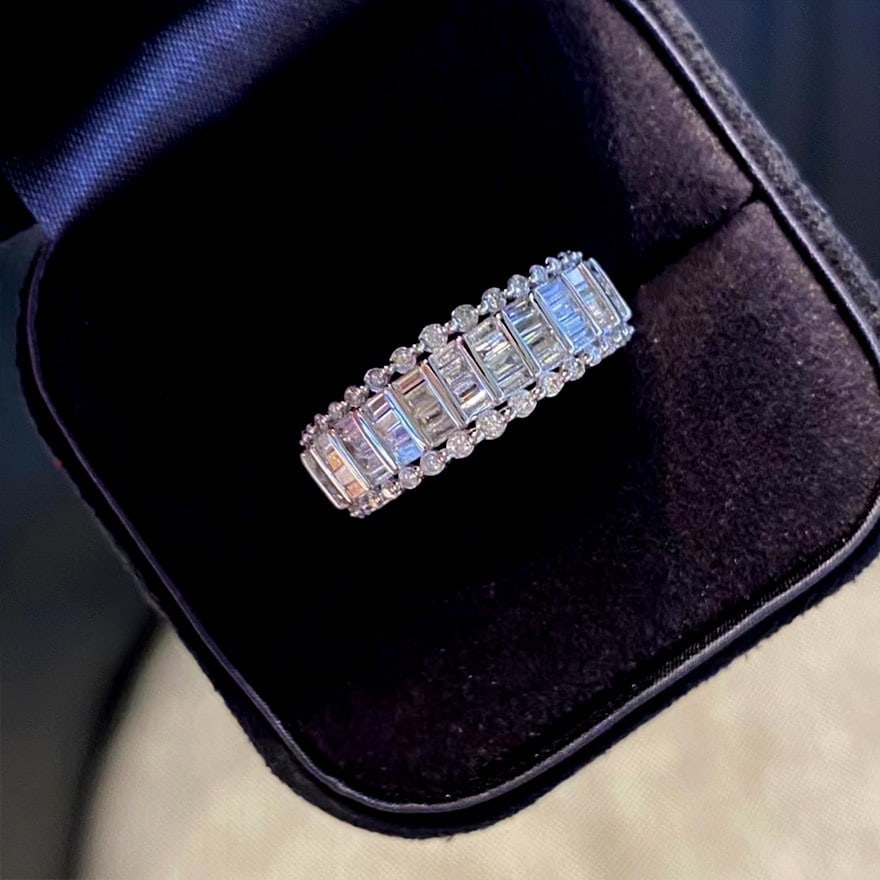 14k Gold 0.57 Ct Natural H Diamond Ring - 4