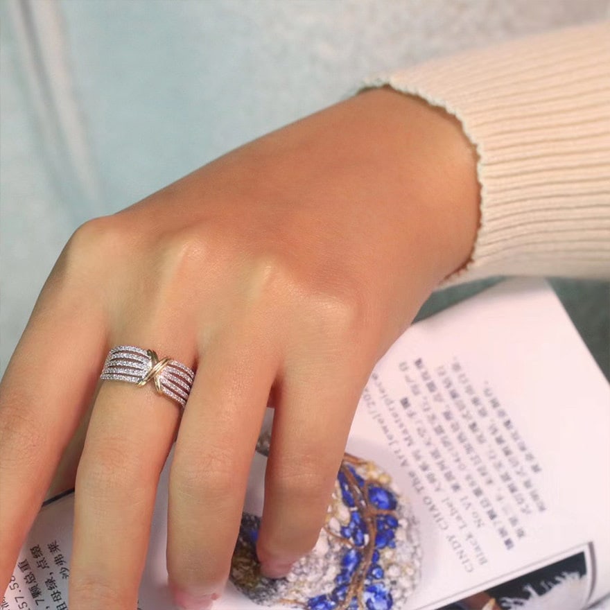 14k Gold 0.5 Ct Natural H Diamond Ring - 5