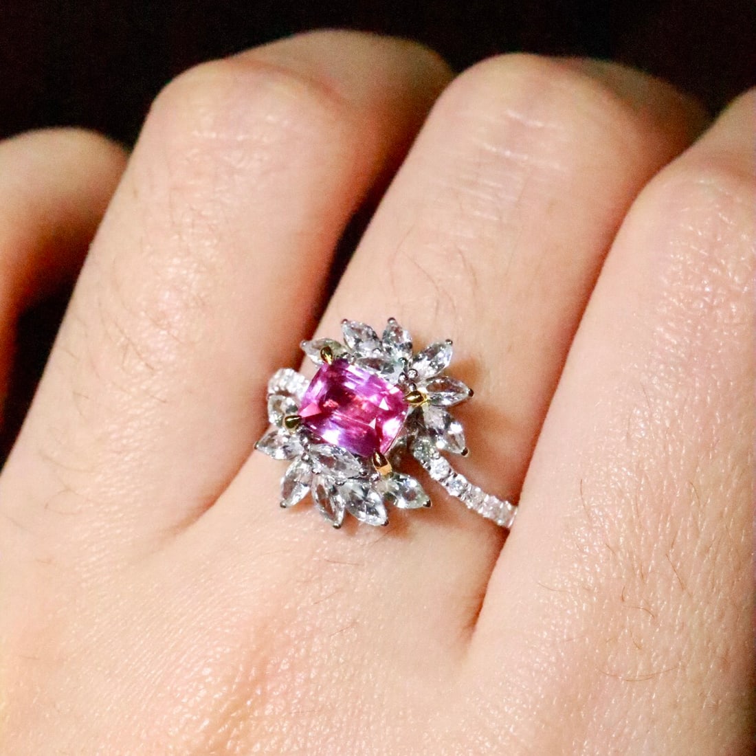 14k Gold 1.59 Ctw Natural Sapphire & Sapphire Ring - 6