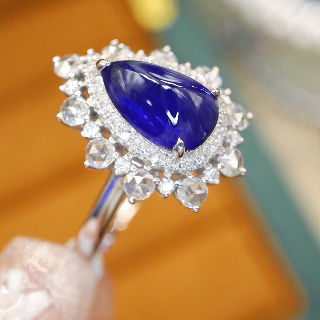 14k Gold 2.46 Ctw Natural Sapphire & Diamond Ring - 2