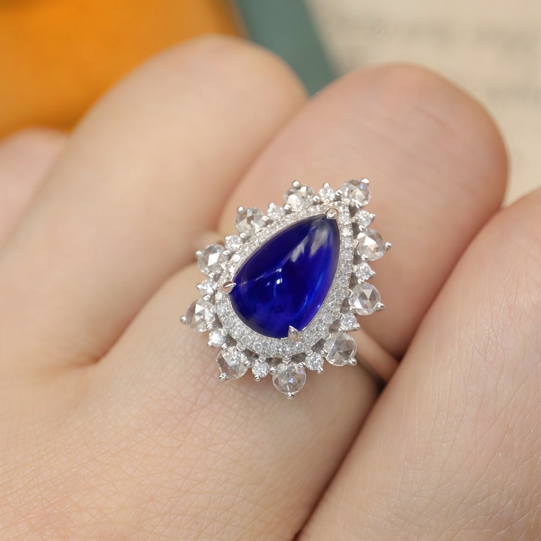 14k Gold 2.46 Ctw Natural Sapphire & Diamond Ring - 5