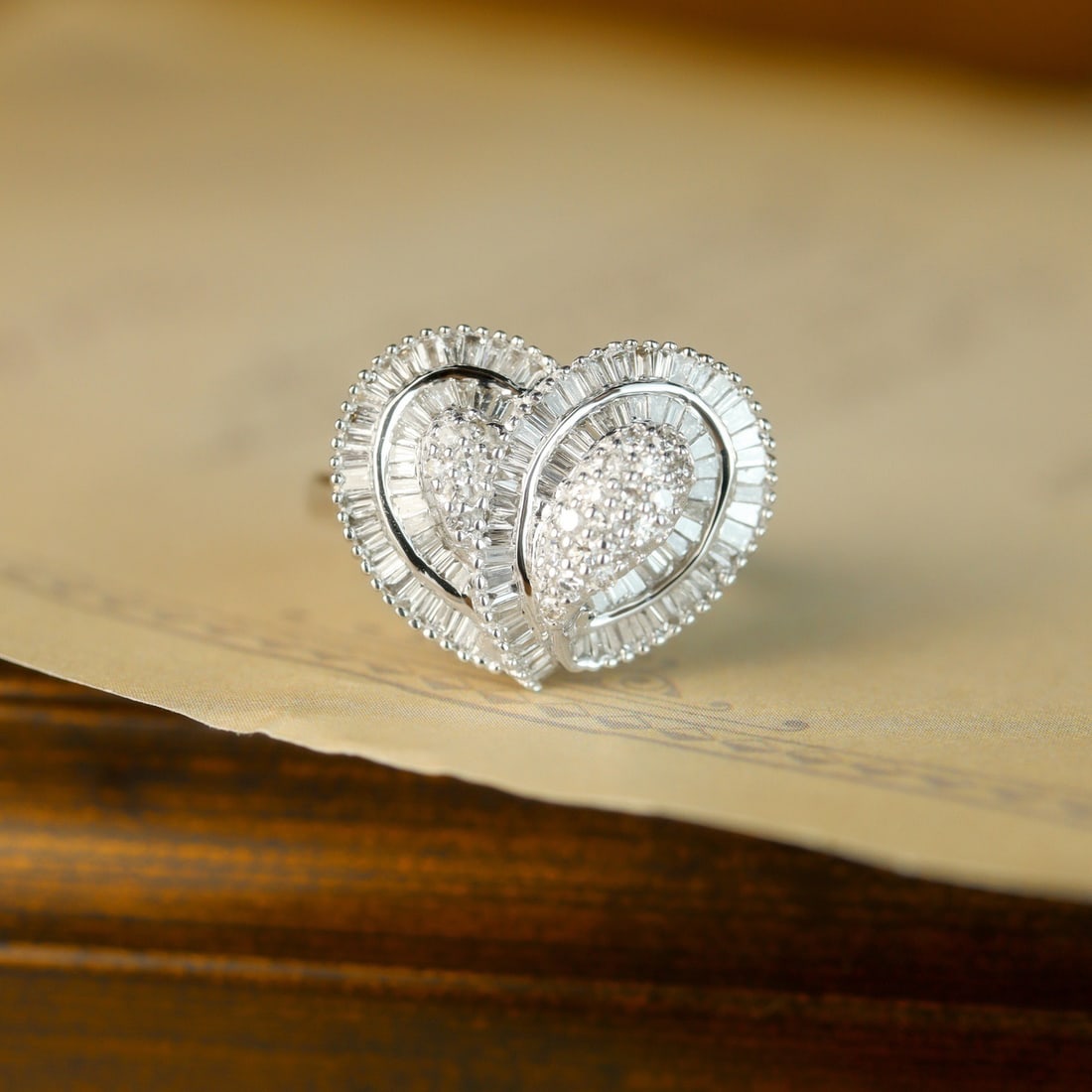 14k Gold 1.00 Ct Natural H Diamond Ring - 3